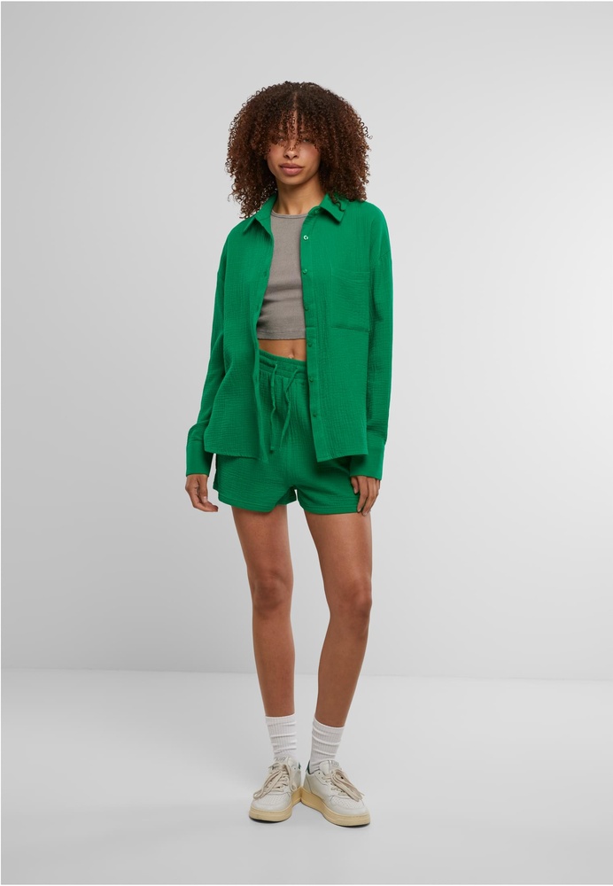 UrbanClassicsDamenLadiesMusselinShortsTB7467Froggreen-3XL