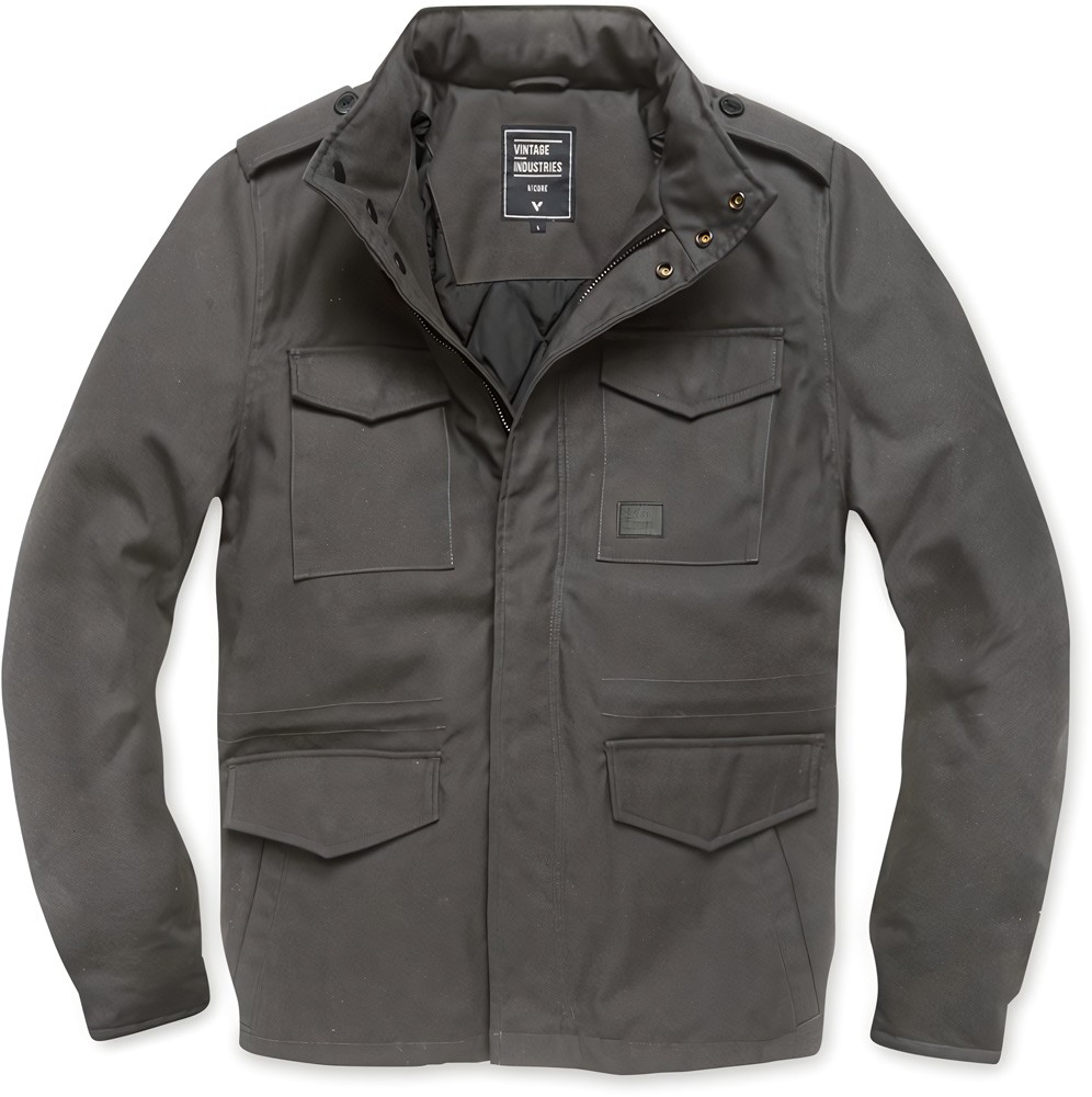 VintageIndustriesbergangsjackeBrentParkaGrey-S