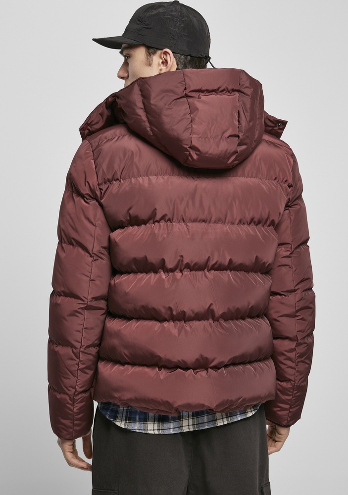 UrbanClassicsJackeHoodedPufferJacketCherry-3XL