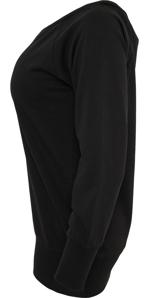 UrbanClassicsDamenPulloverLadiesWideneckCrewneckTB607Black-3XL