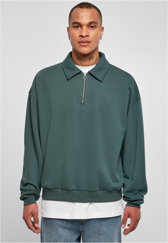 UrbanClassicsSweatshirtShirtCollarCrewBottlegreen-3XL