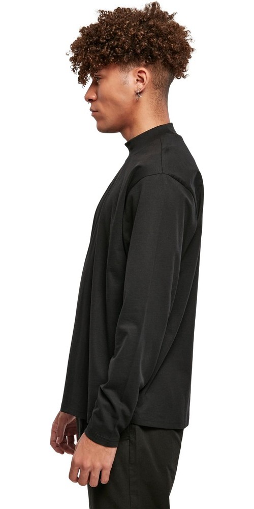 UrbanClassicsHeavyBoxyMockNeckLongsleeveBlack