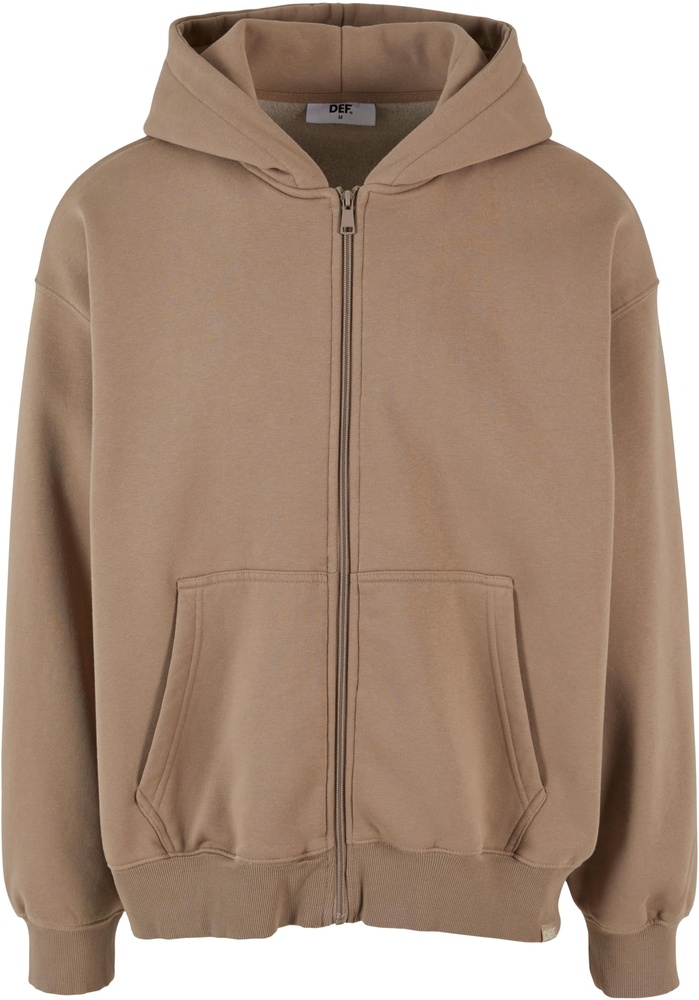 DEFZipHoodyDFZH042BrownWashed01-L