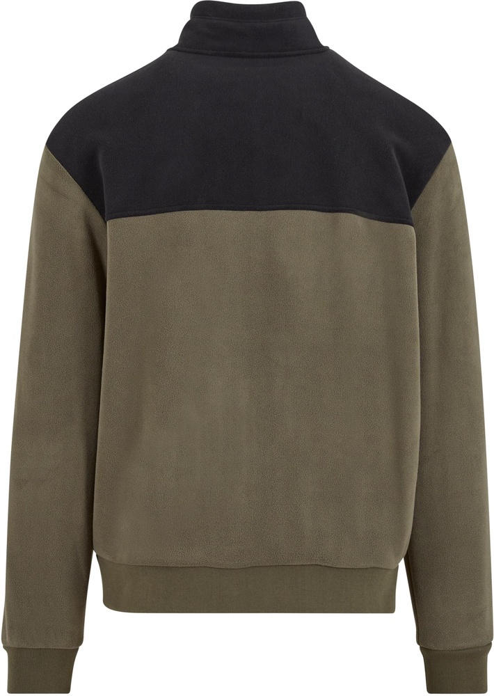 UrbanClassicsColourBlockPolarFleeceJacketTB7016BlackOlive-3XL