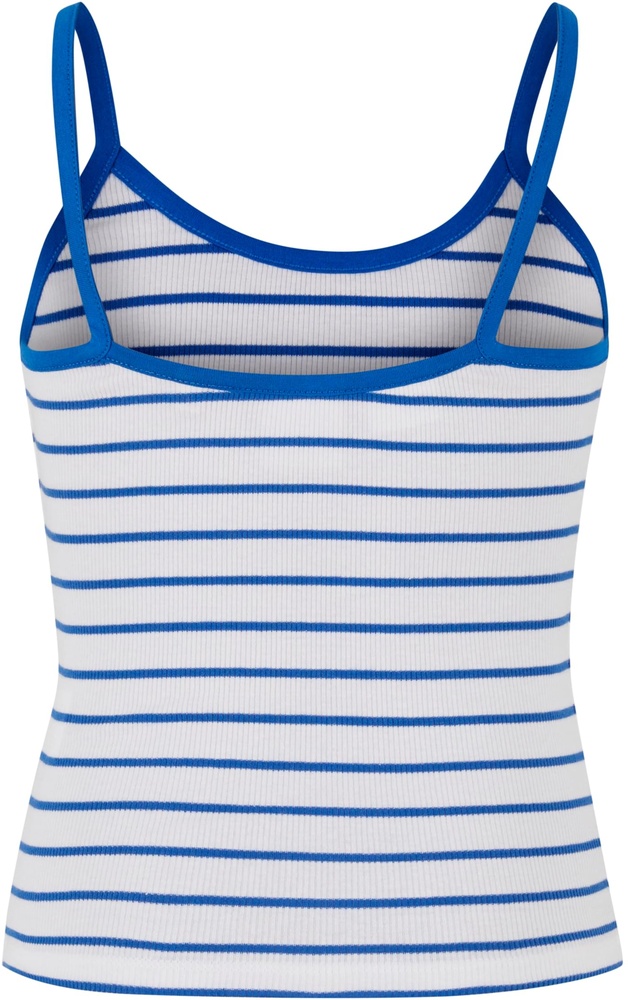 UrbanClassicsMdchenGirlsStripedRibBasicTopUCK7457WhiteRoyal-110116