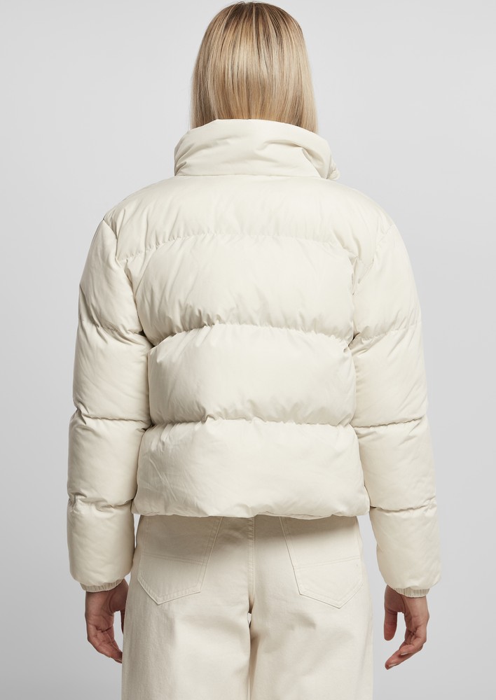 UrbanClassicsDamenLadiesShortPeachedPufferJacketWhitesand-3XL