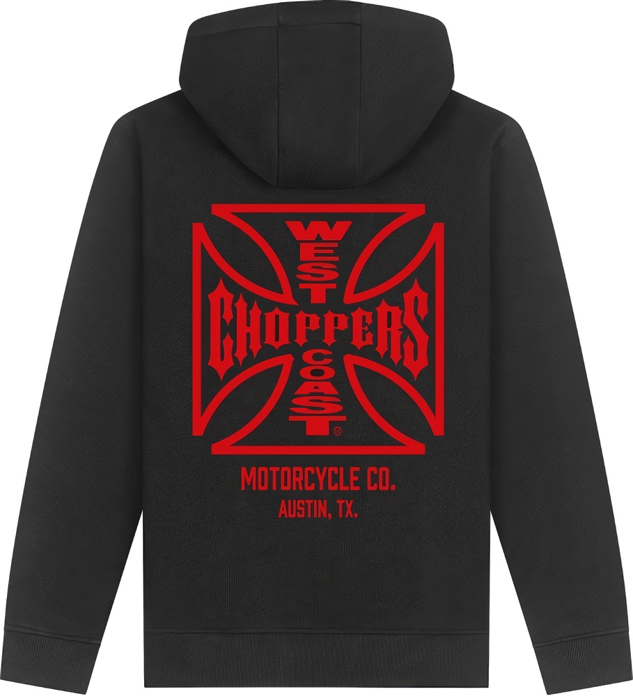 WCCWestCoastChoppersHoodieZipAtxCrossZipHoodyWCCHD228ZW
