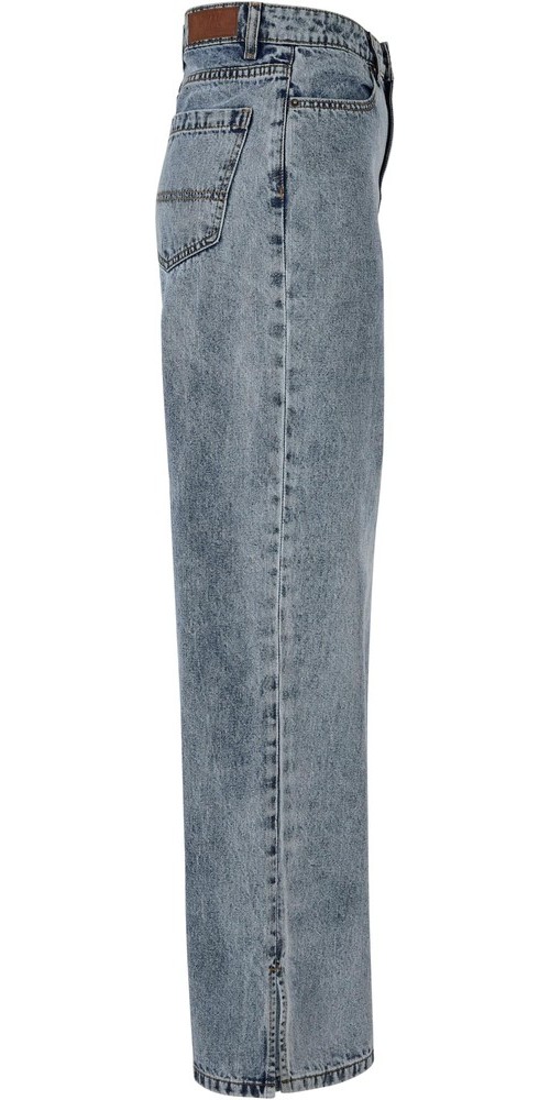 UrbanClassicsDamenJeansLadiesWideLegSlitDenim