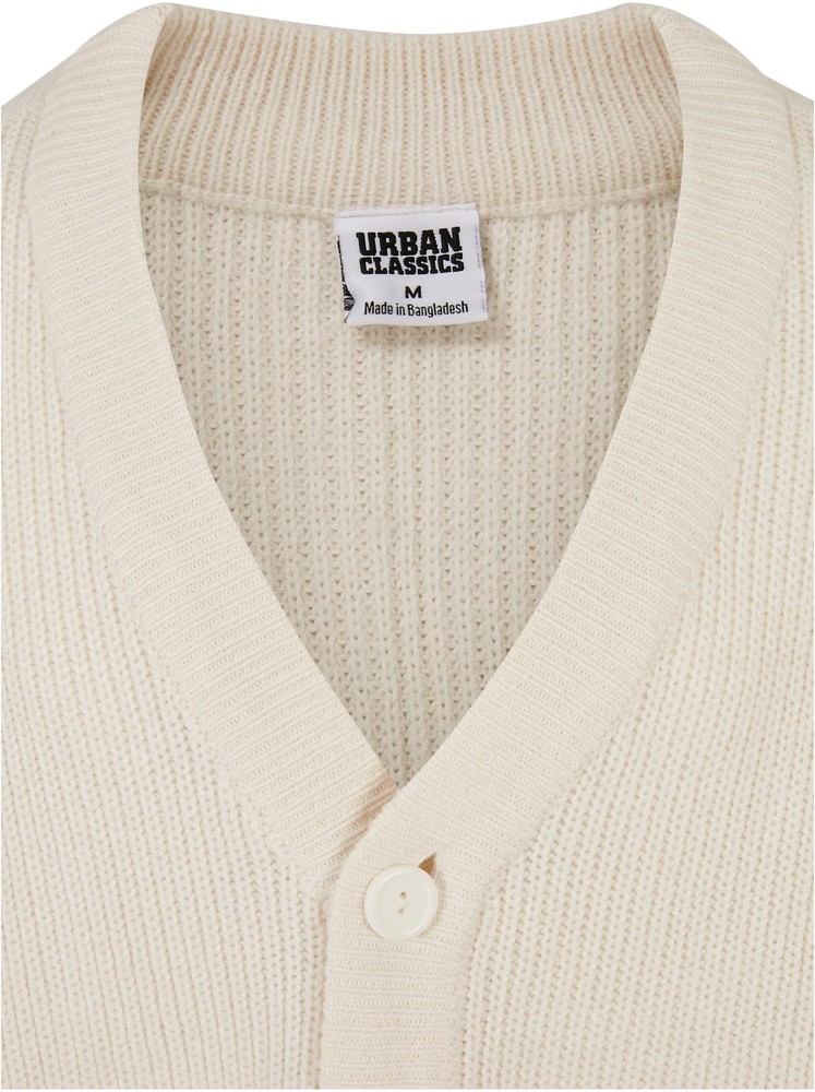 UrbanClassicsStrickjackeSportyBoxyCardiganWhitesand-3XL