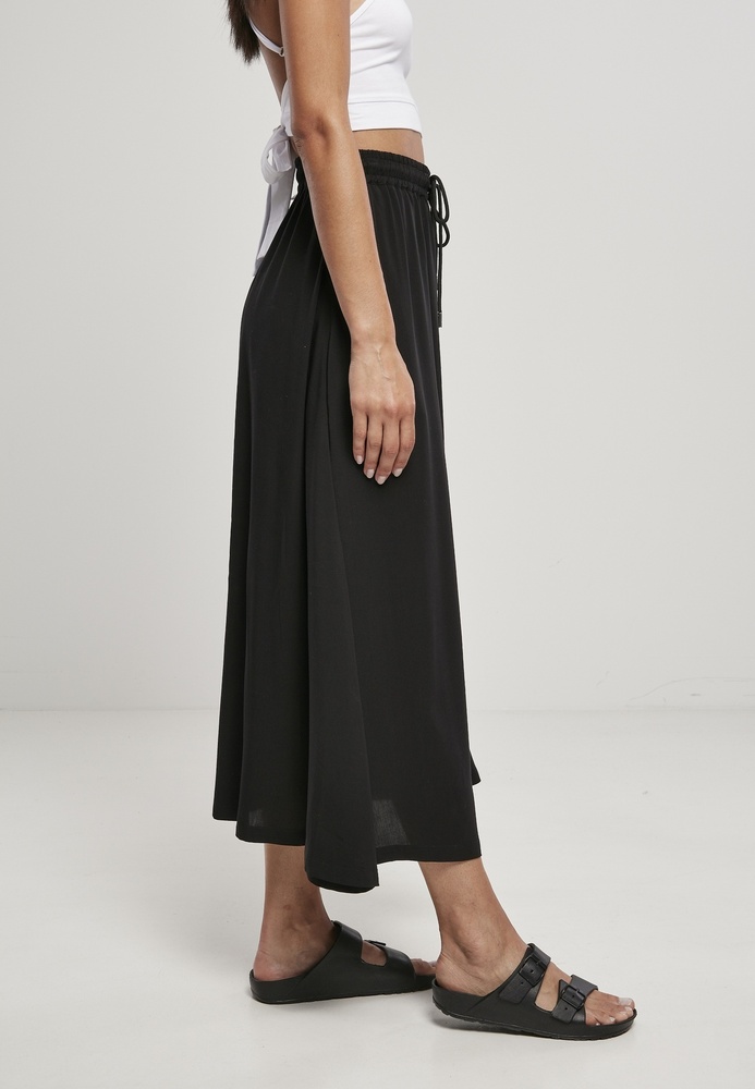 UrbanClassicsDamenRockLadiesViscoseMidiSkirtBlack-3XL
