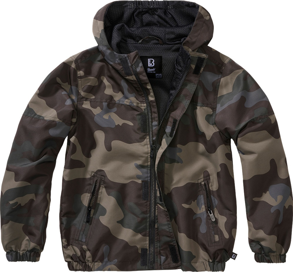 BranditKinderJackeKidsSummerwindbreakerFrontzipDarkcamo-122128