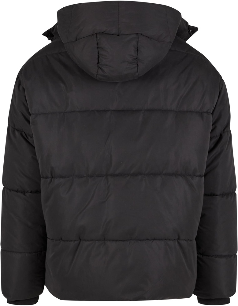 UrbanClassicsSteppjackePufferJacketWithFlapHoodTB8027Black-3XL