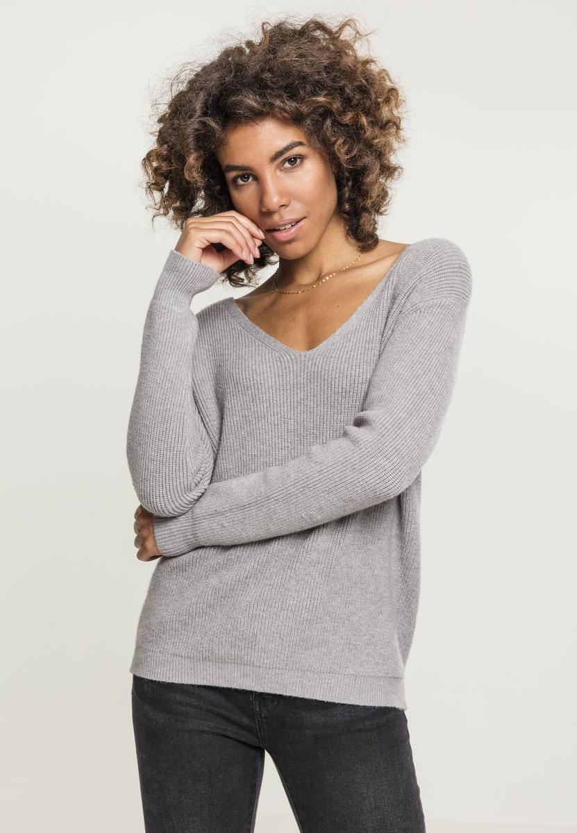 UrbanClassicsDamenPulloverLadiesBackLaceUpSweaterBlack-3XL