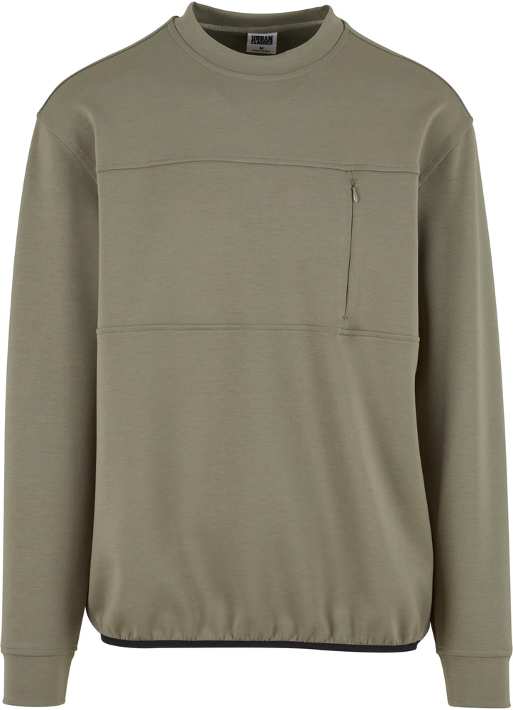 UrbanClassicsScubaZipPocketCrewTB6740Palegreen-3XL