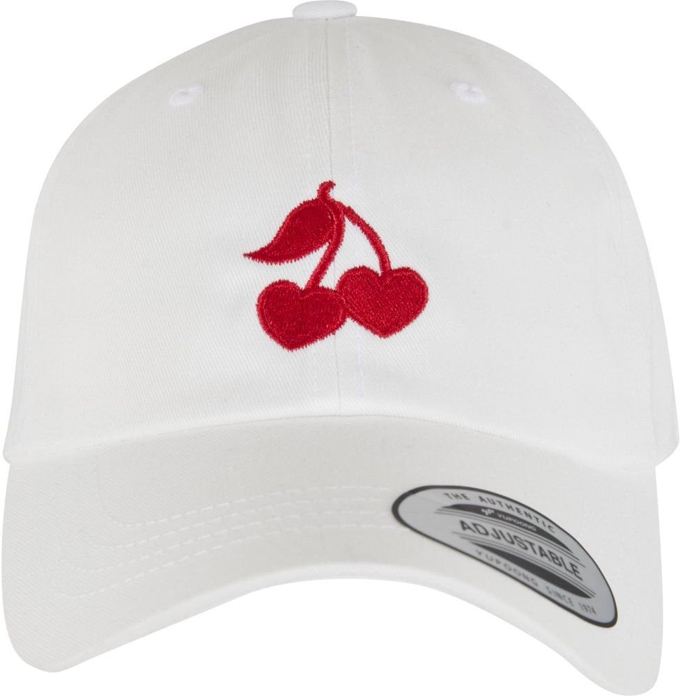 MissTeeDamenHeartCherriesDadCapMST325White