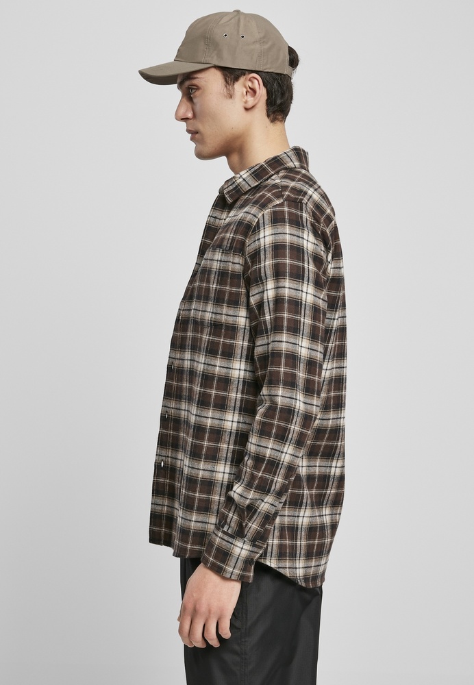 UrbanClassicsHemdCheckedRootsShirtDarkgroundWarmsand-3XL