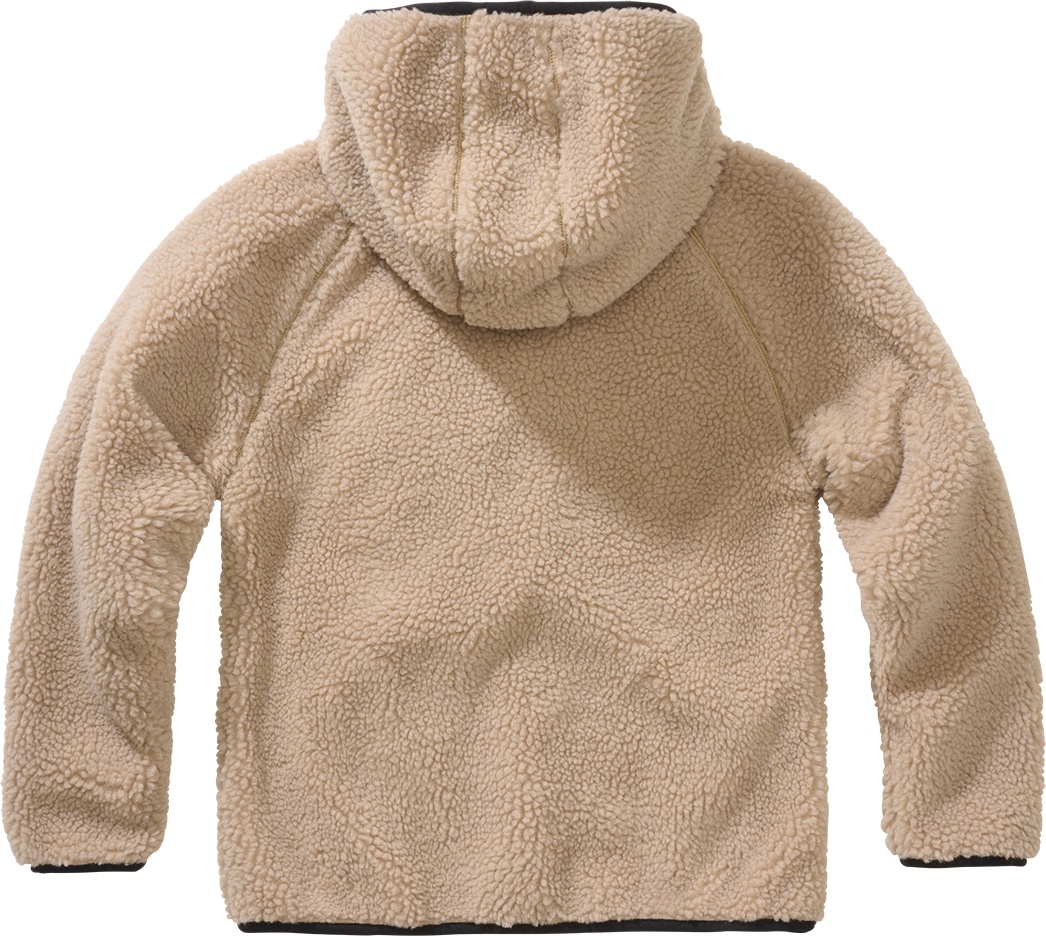 BranditKinderJackeKidsTeddyfleecejacketHoodCamel-122128