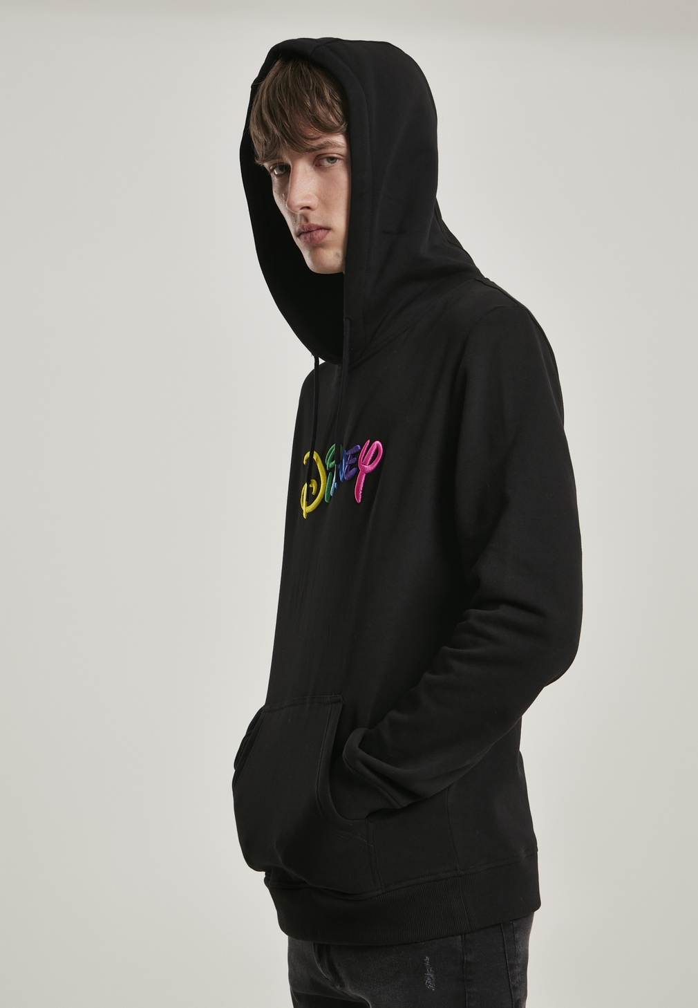 MerchcodeHoodieDisneyRainbowLogoEMBHoodyBlack