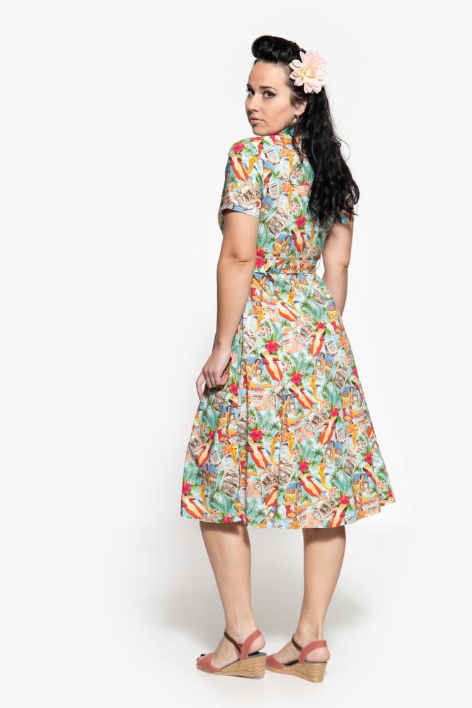 QueenKerosinSommerkleidmitAllover-Printim50s-LookQK4211015456Bunt