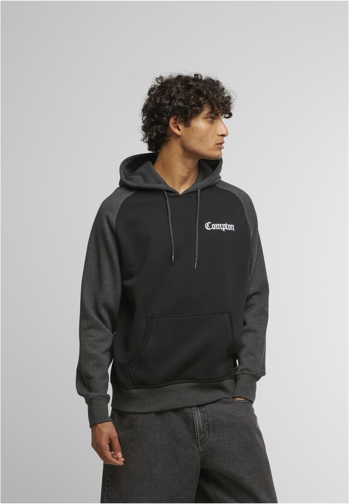 MisterTeeComptonWordingEmbRaglanHoodyMT3922