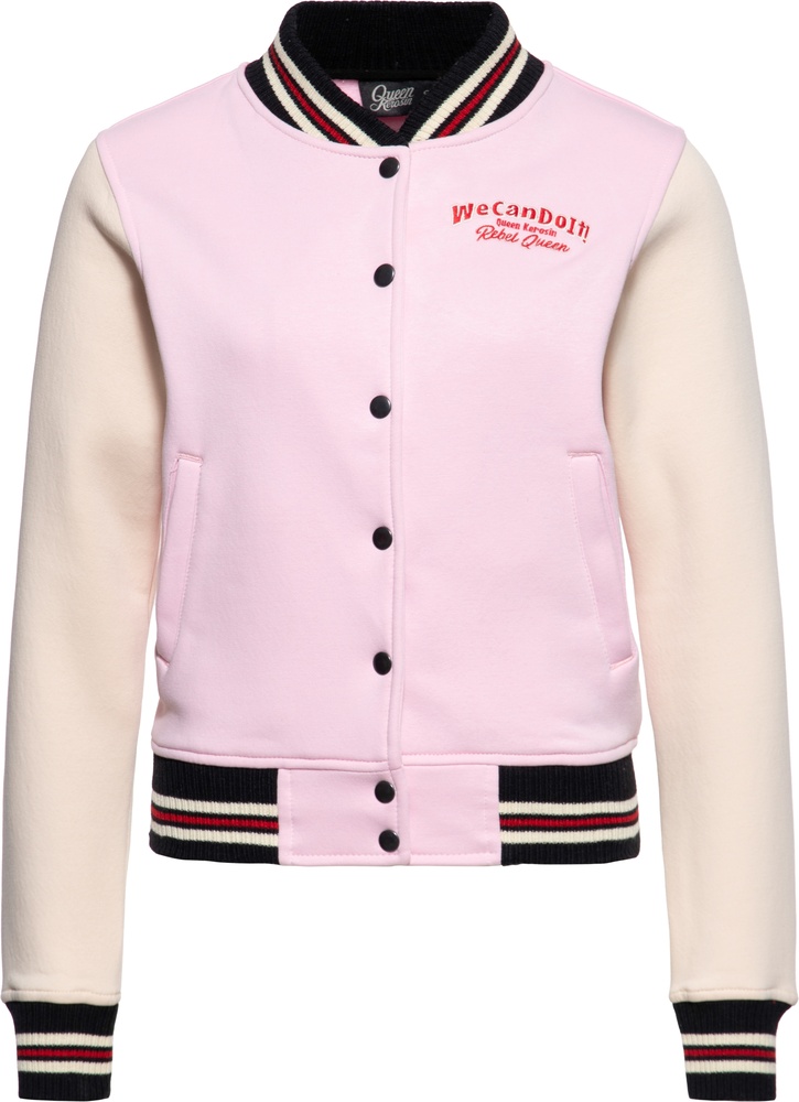 QueenKerosinDamenCollegeSweatJackeWeCanDoItQKU44003