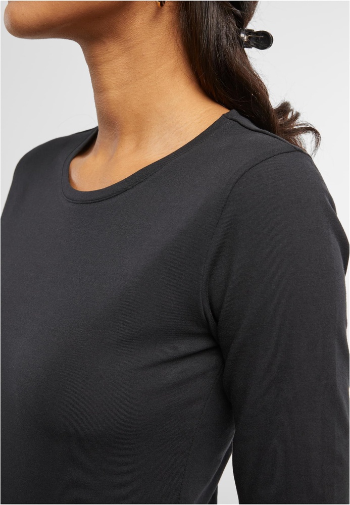 UrbanClassicsDamenLadiesBasicSuperSlimLongsleeveTB7456Black-3XL