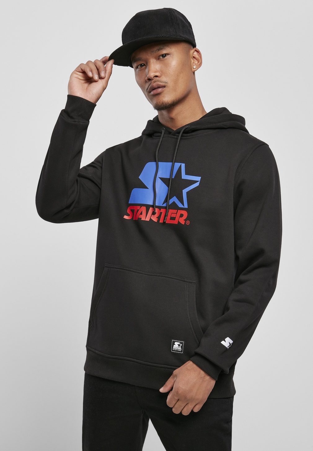 StarterBlackLabelHoodieStarterTwoColorLogoHoodyBlack