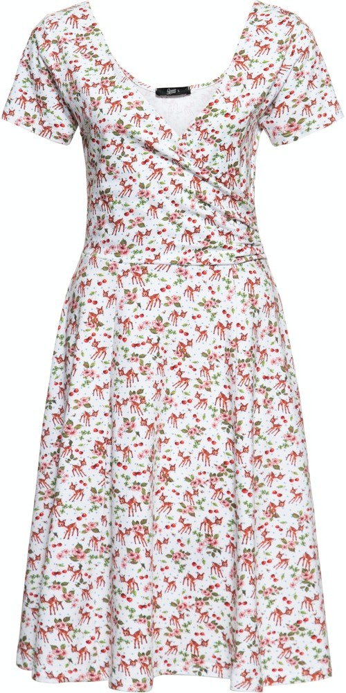 QueenKerosinDamenSwingKleidinWickel-OptikWei