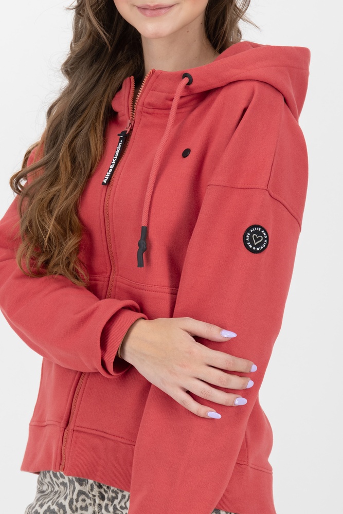 AlifeKickinDamenSweatjackeTwiggyAKAFrenchTerryHoodedSweatJacket32306-9999AstroDust-L