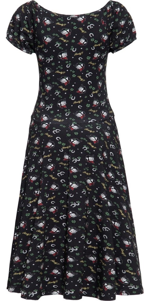 QueenKerosinDamenHowdyAllover-PrintSwingkleidBlack