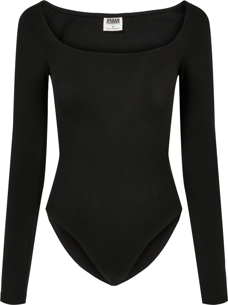 UrbanClassicsDamenLadiesOrganicLongsleeveBodyBlack