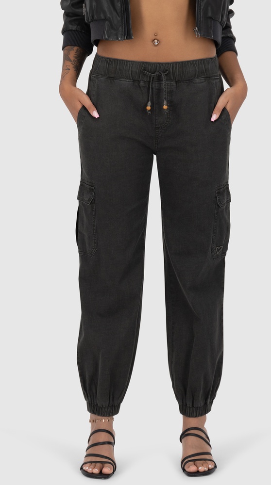 AlifeKickinDamenHoseAngeliqueAKDNMAPants21030-9999BlackDenimWashed-L