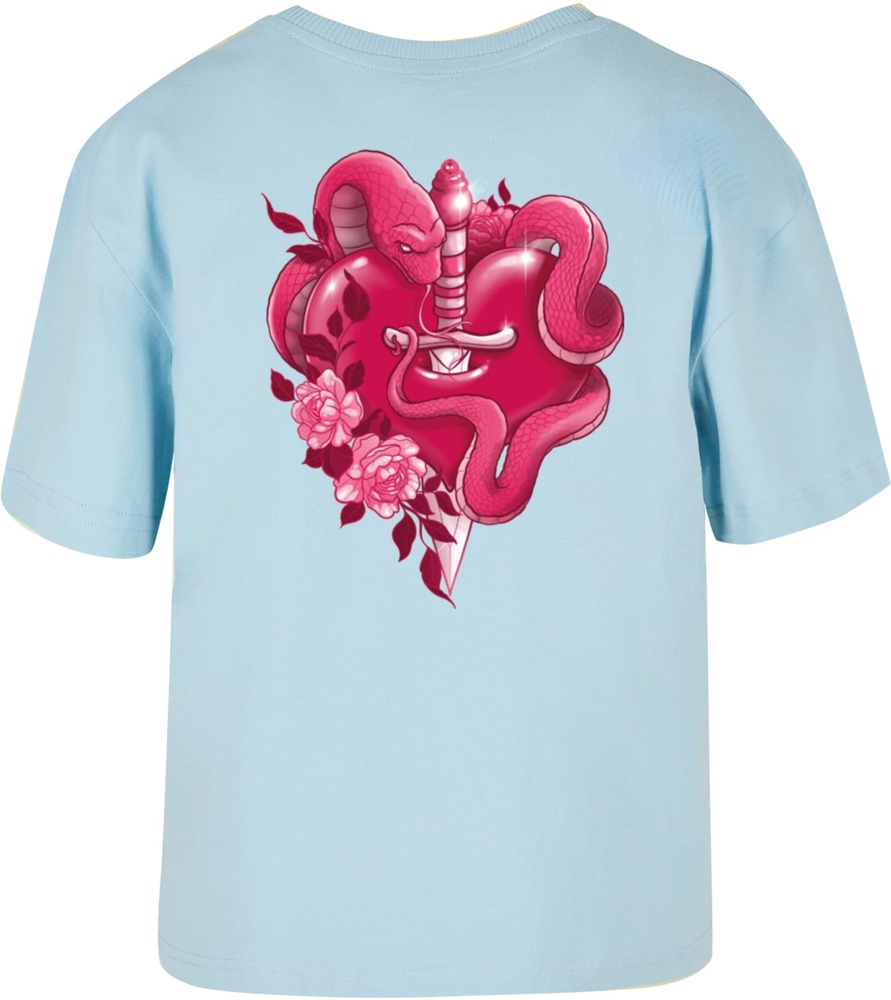 MissTeeDamenT-ShirtSnakesHeartTeeMST037Oceanblue-3XL