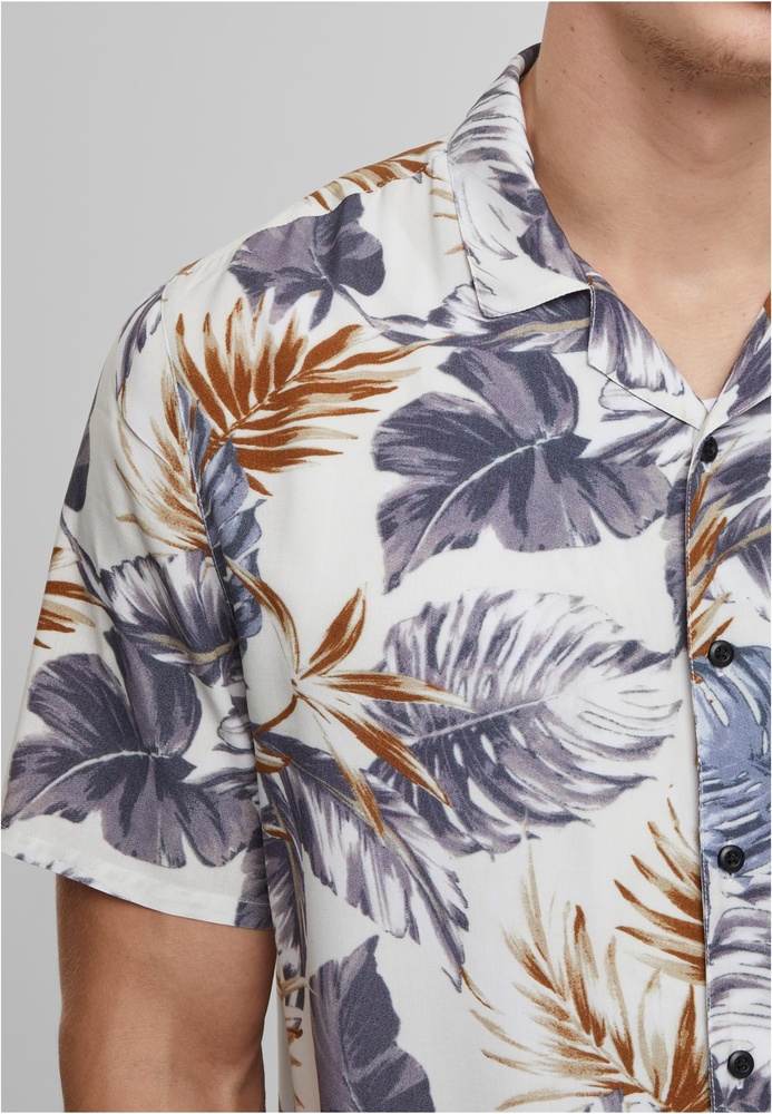 UrbanClassicsHemdViscoseAOPResortShirtTB4150Blueleaves-3XL