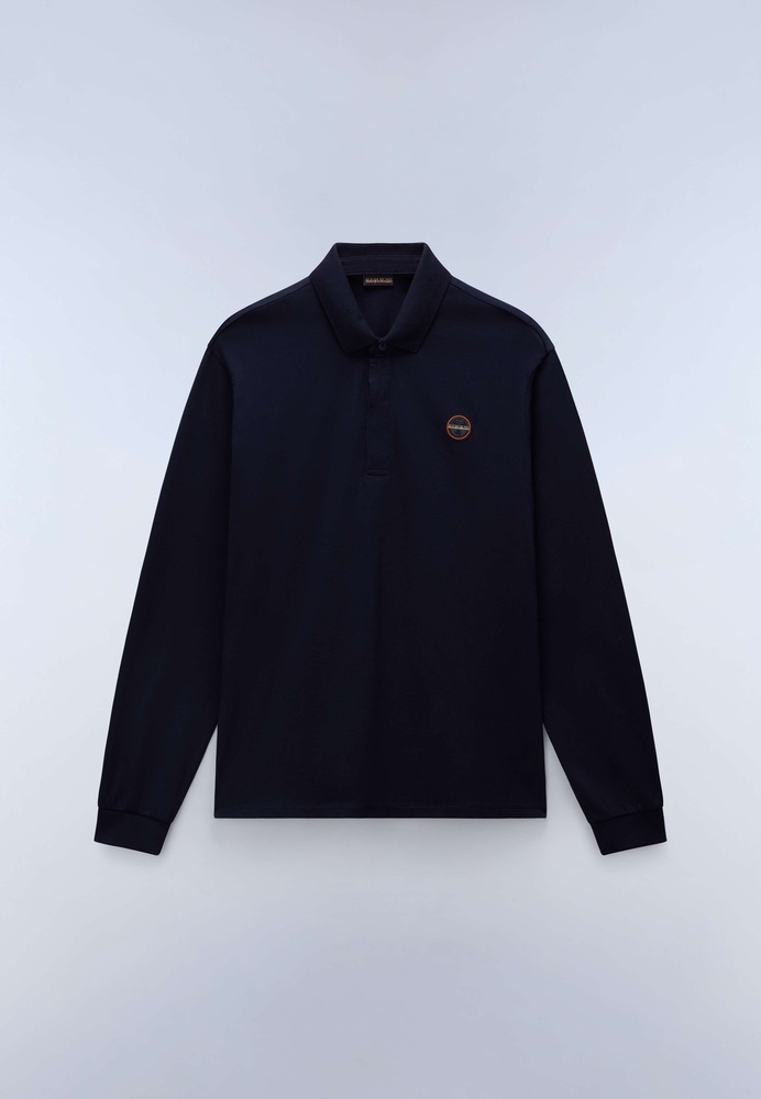 NapapijriPoloE-BadgeLsNP0A892GBlueMarine-XS
