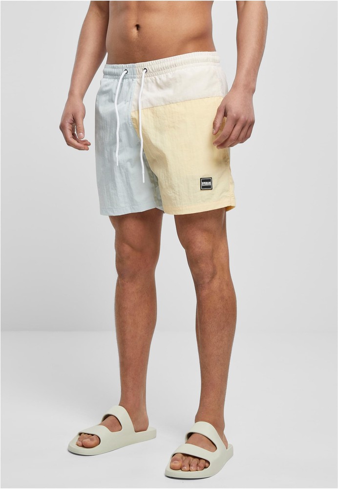 UrbanClassicsBadeshorts3BlockSwimShortsPastelcream-3XL