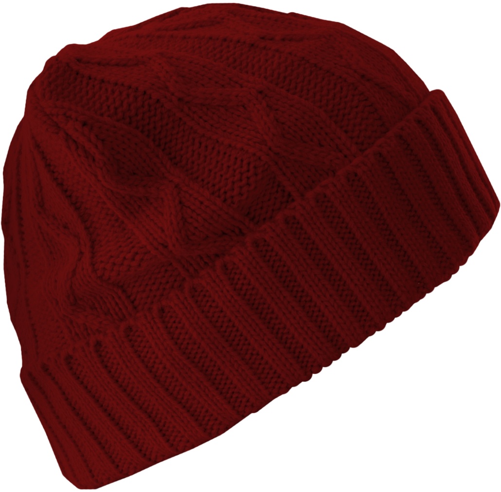 MSTRDSBeanieBeanieCableFlapMaroon