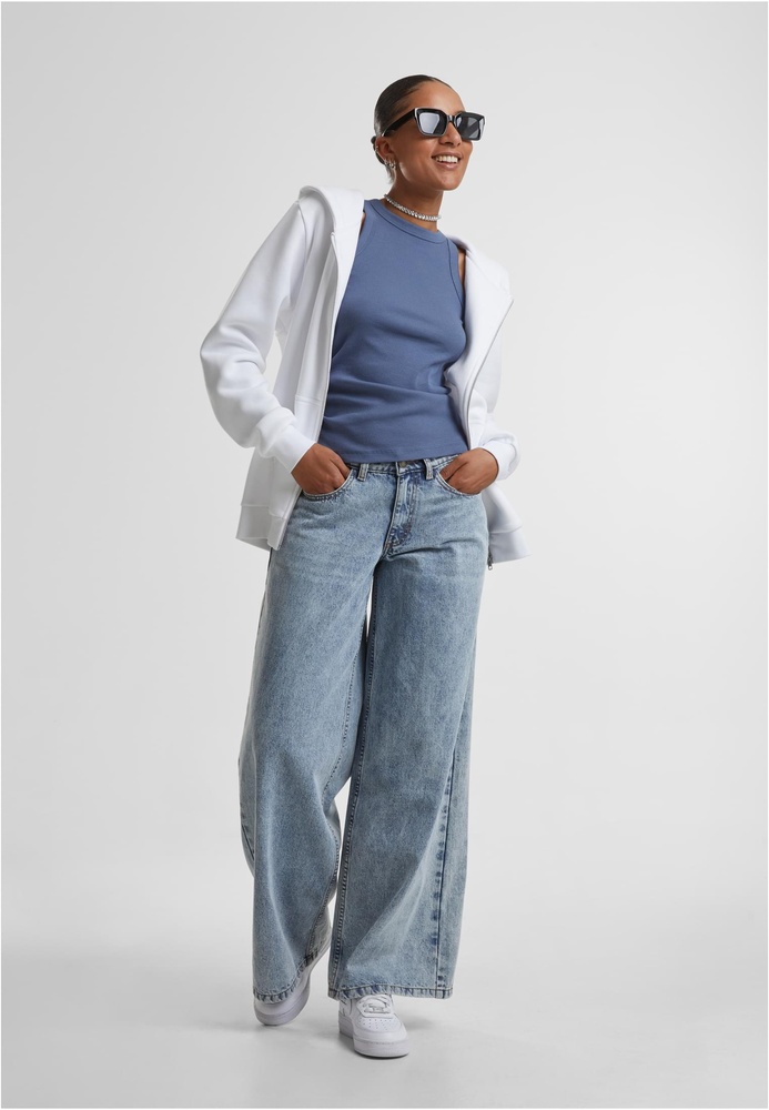 UrbanClassicsDamenLadiesFluffyZipHoodyTB7286White-3XL