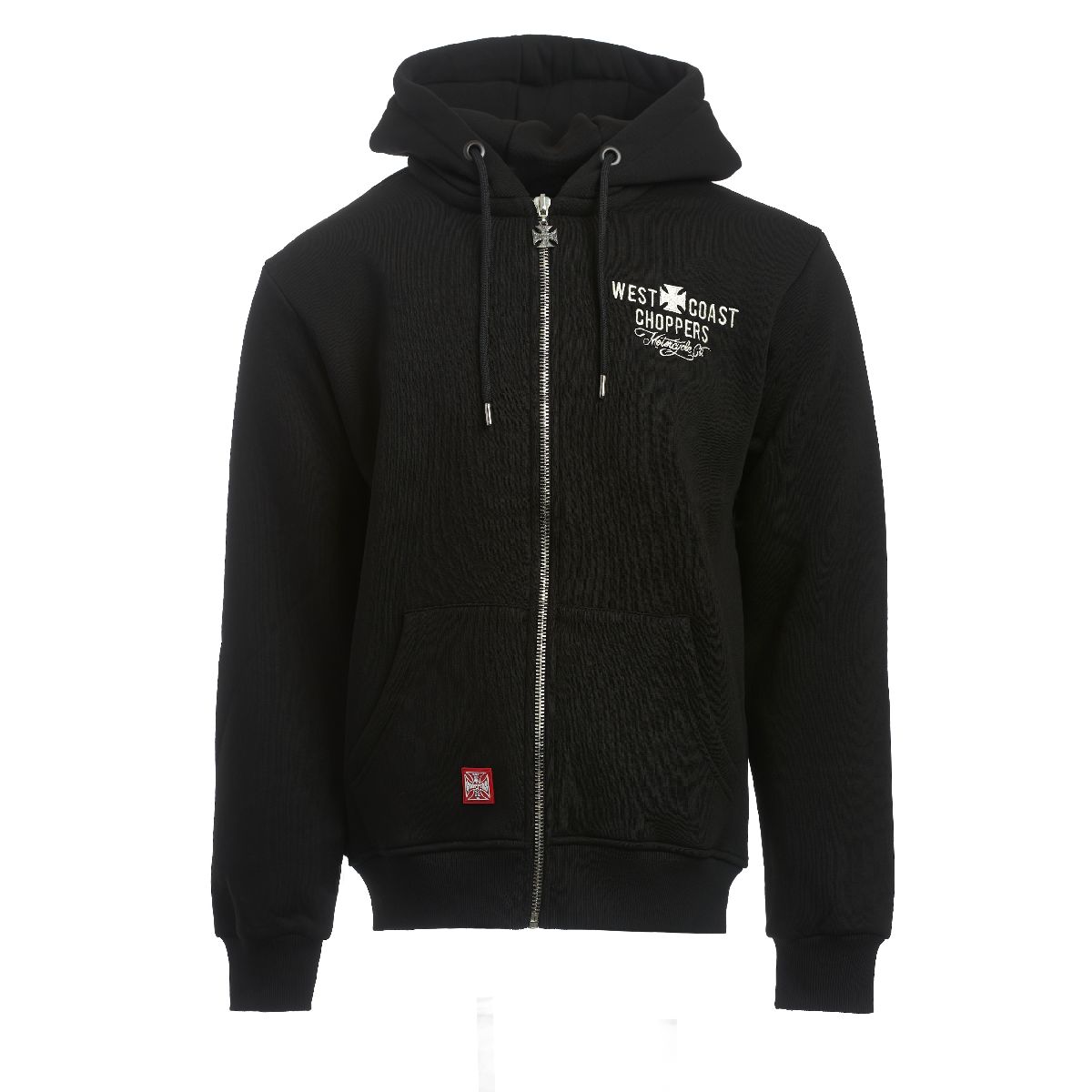 WCCWestCoastChoppersHoodieMotorcycleCoZipHoodyBlack