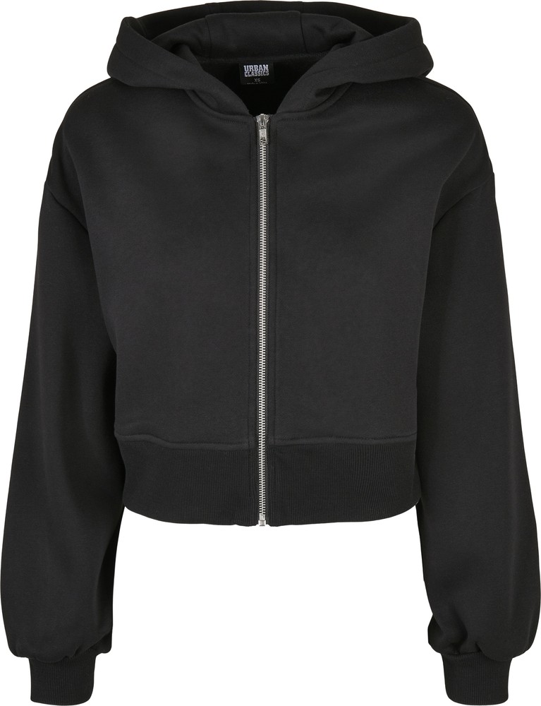 UrbanClassicsDamenLadiesShortOversizedZipJacketBlack-3XL