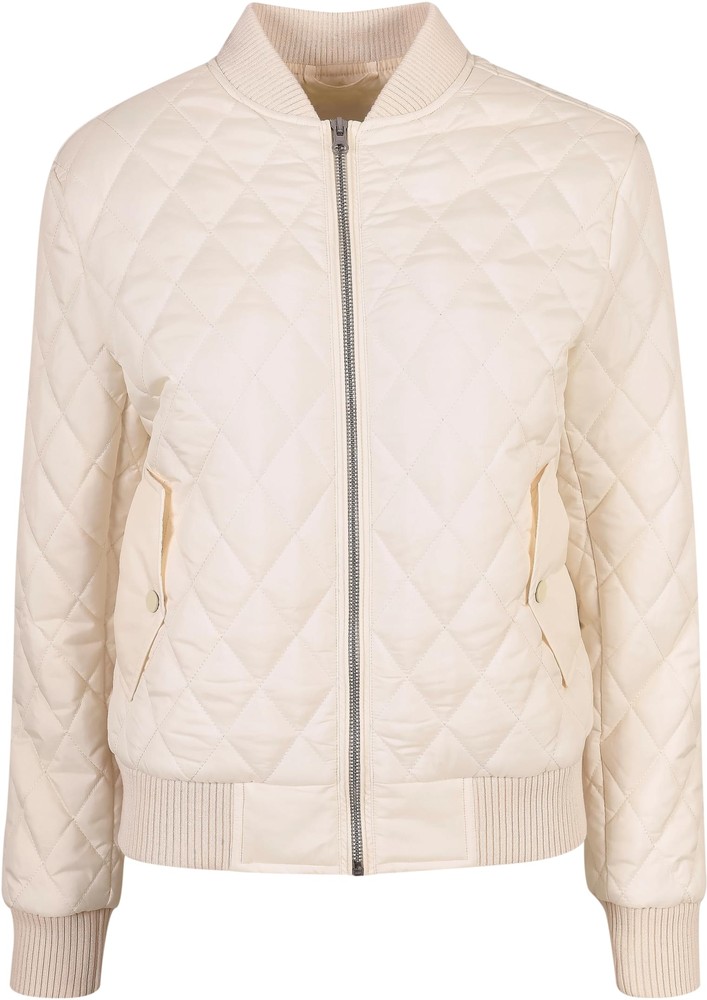 UrbanClassicsDamenJackeLadiesDiamondQuiltNylonJacketWhitesand-3XL