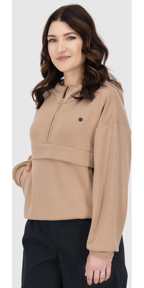 AlifeKickinDamenHoodieMajviAKTSupersoftOversize31086-9999Taupe-L