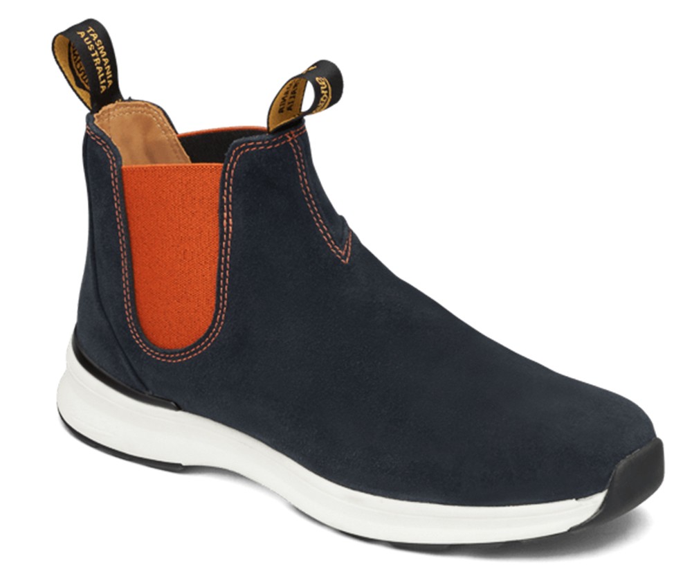 BlundstoneStiefelBoots2147NavyLeatherwithBurntOrangeElasticActiveSeries