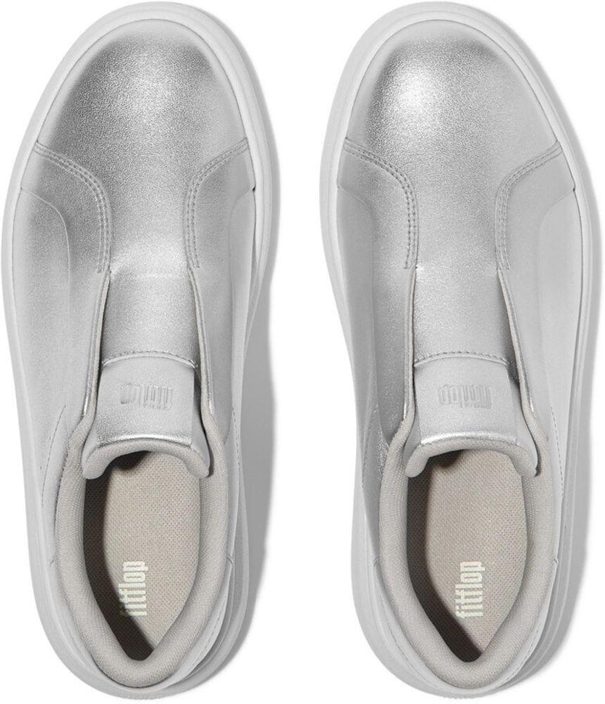 FitFlopDamenSneakerRtgLeatherLacelessSneakersE4TSilver-36