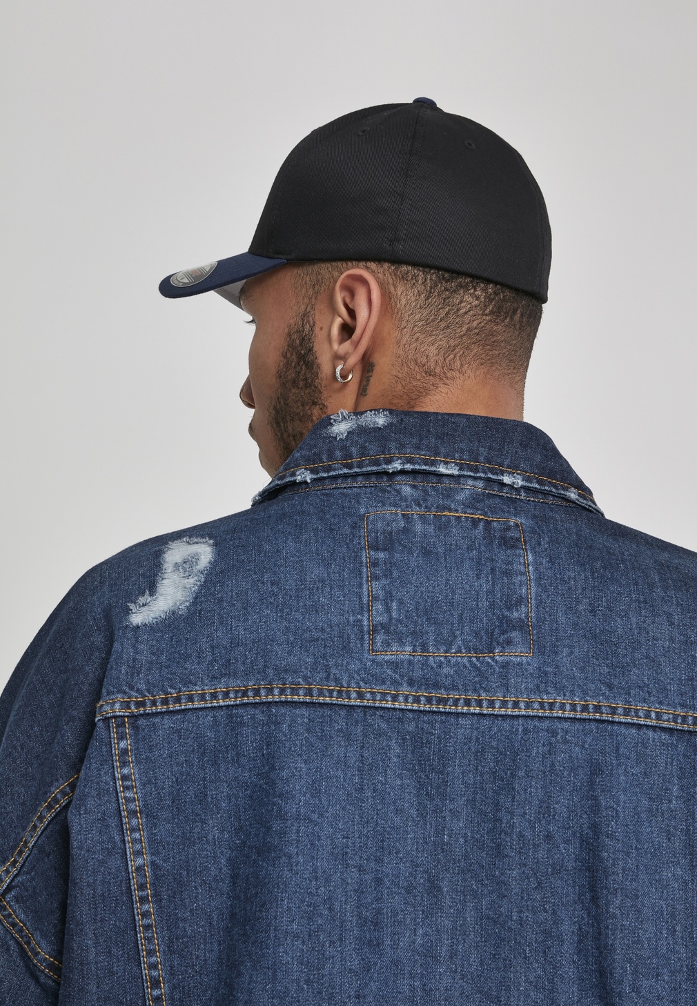 FlexfitCapWoolyCombed2-ToneBlackNvy-LXL