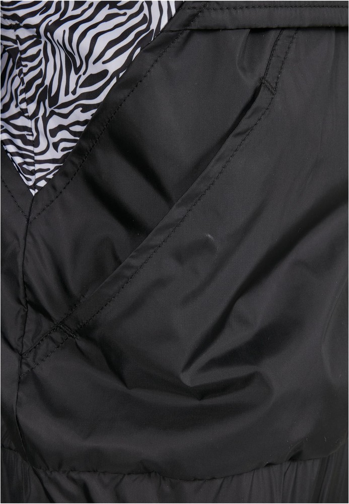 UrbanClassicsDamenJackeLadiesAOPMixedPullOverJacketBlackZebra-3XL
