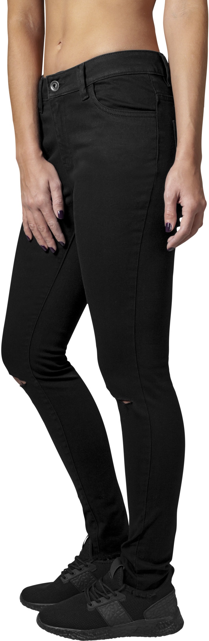 UrbanClassicsDamenHoseLadiesCutKneePantsBlack