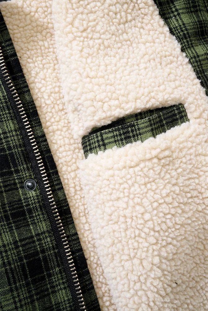 BranditFleecejackeClassicSherpaJacket3190Oliv-Black-S