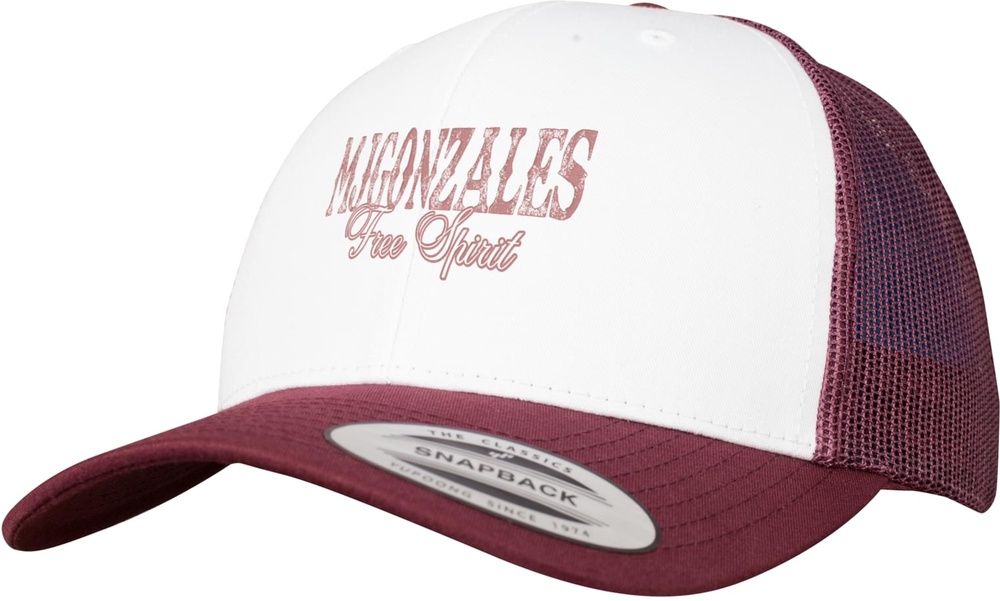 MJGONZALESMJGTruckerCapFreeSpiritMJG12061MaroonWhiteMaroon