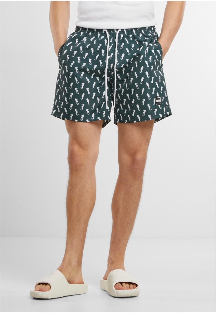UrbanClassicsBadeshortsPatternSwimShortsTB2679Darkgreenseahorse-3XL